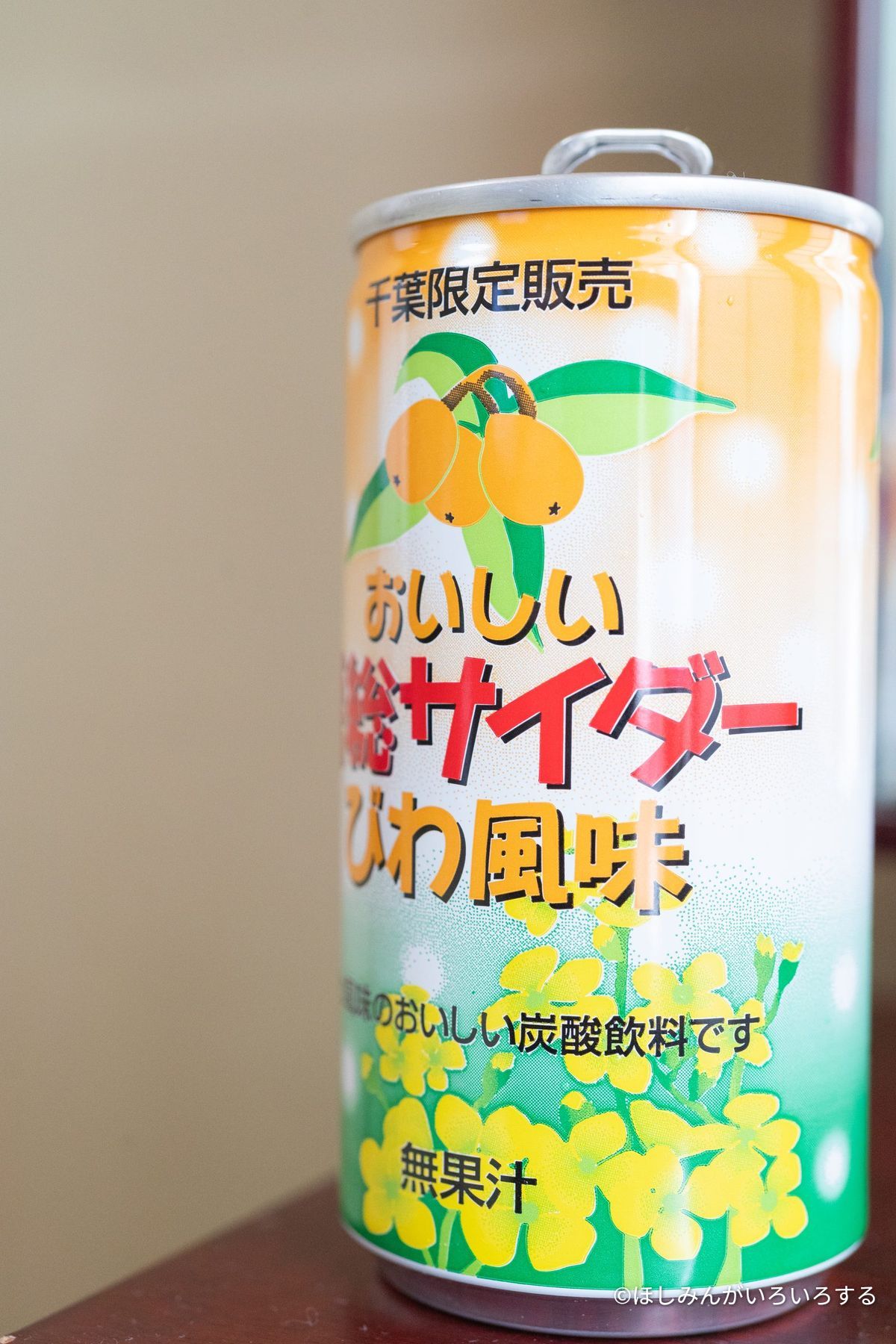 おいしい房総サイダー びわ風味の缶